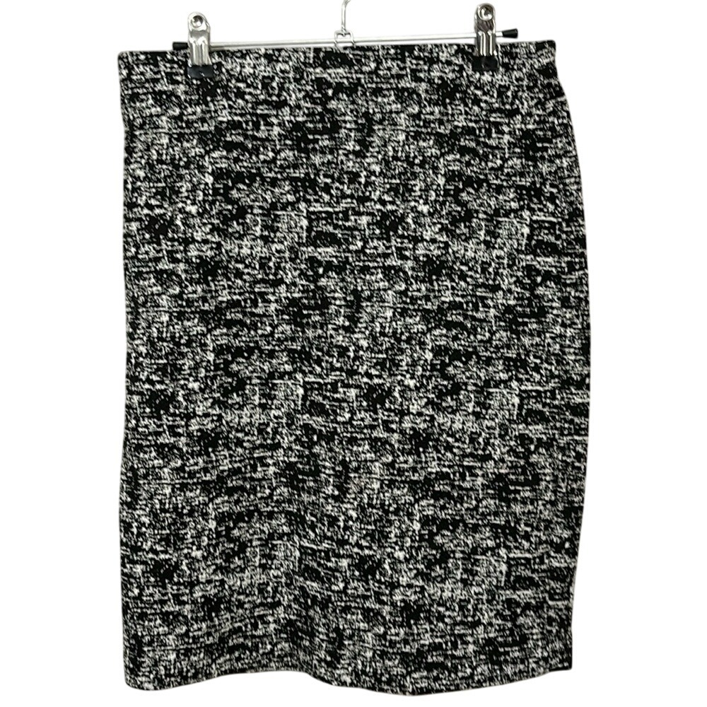 Philosophy Pencil Skirt Size 4‎ Black White Gold Static